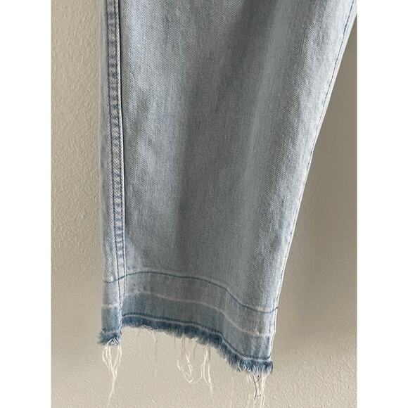 J. Crew Jeans Straight Leg Crop Raw Hem Big Pockets Button Fly - Picture 6 of 9